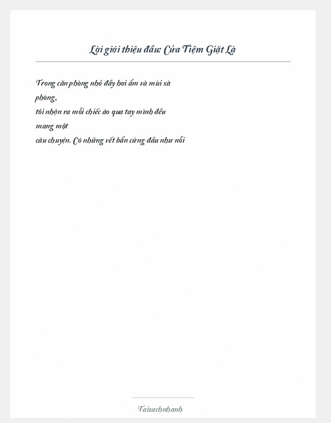 Trích đoạn Cửa Tiệm Giặt Là