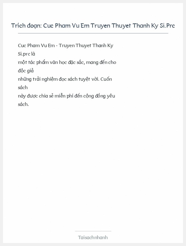 Trích đoạn Cuc Pham Vu Em Truyen Thuyet Thanh Ky Si.Prc