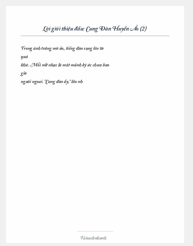 Trích đoạn Cung Đàn Huyền Ảo (2)