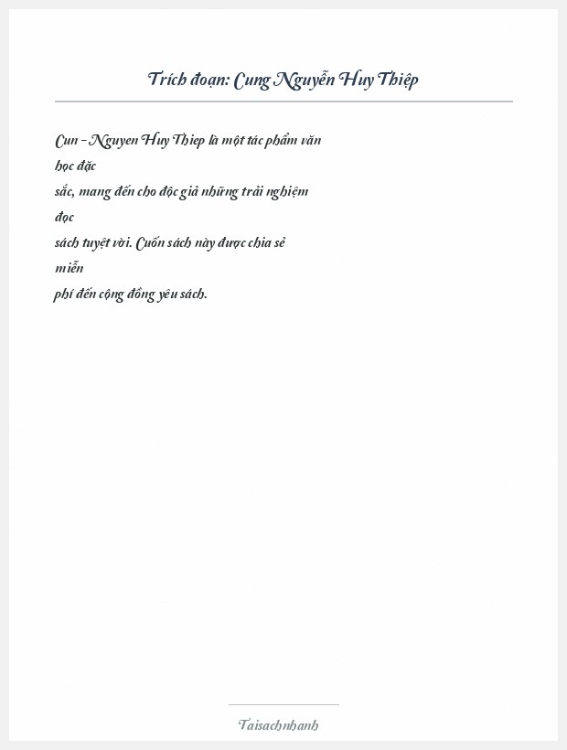 Trích đoạn Cung Nguyễn Huy Thiệp
