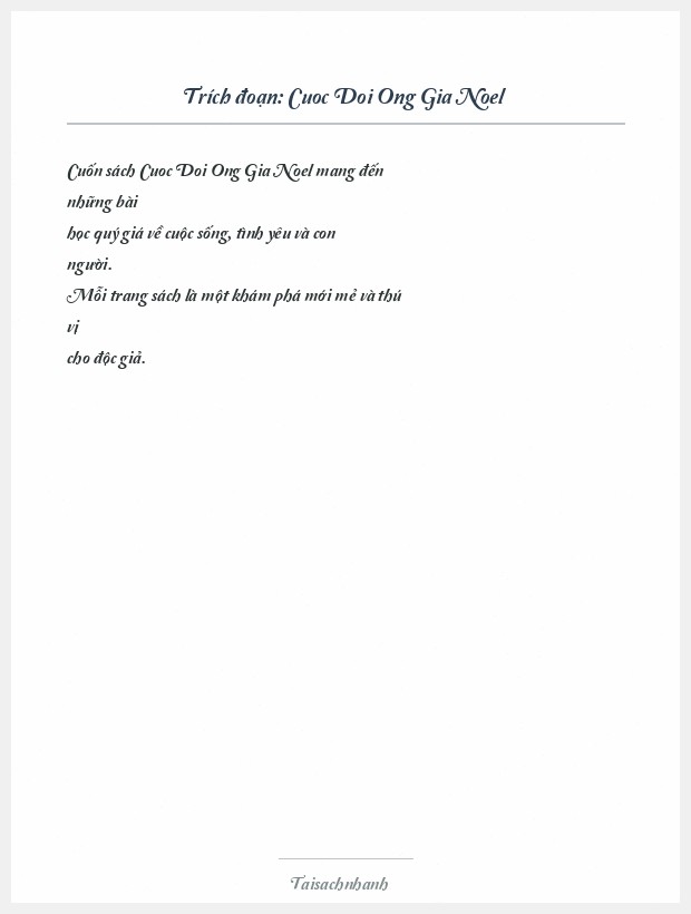 Trích đoạn Cuoc Doi Ong Gia Noel