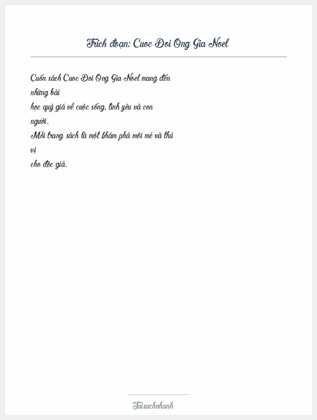 Trích đoạn Cuoc Doi Ong Gia Noel