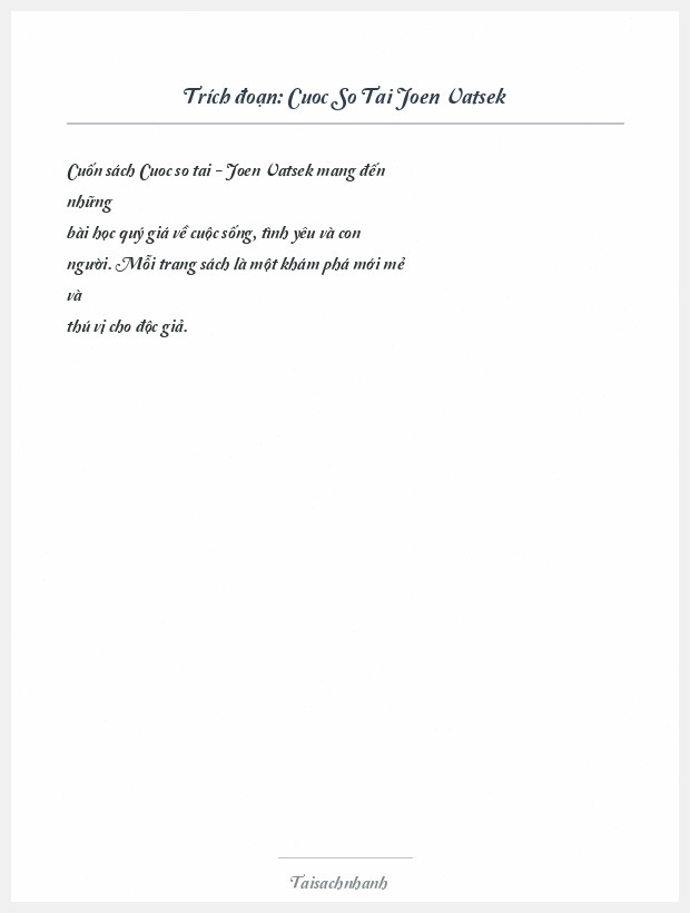 Trích đoạn Cuoc So Tai Joen Vatsek