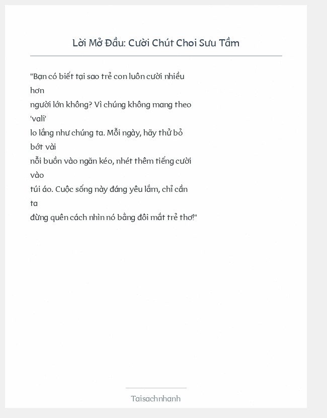 Trích đoạn Cười Chút Choi Sưu Tầm