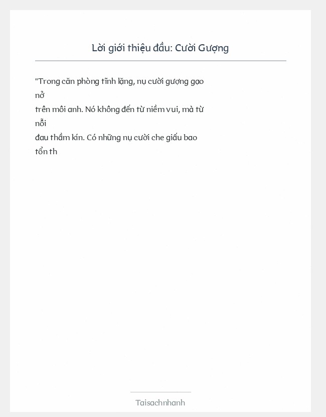 Trích đoạn Cười Gượng