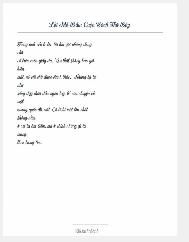 Trích đoạn Cuộn Sách Thứ Bảy