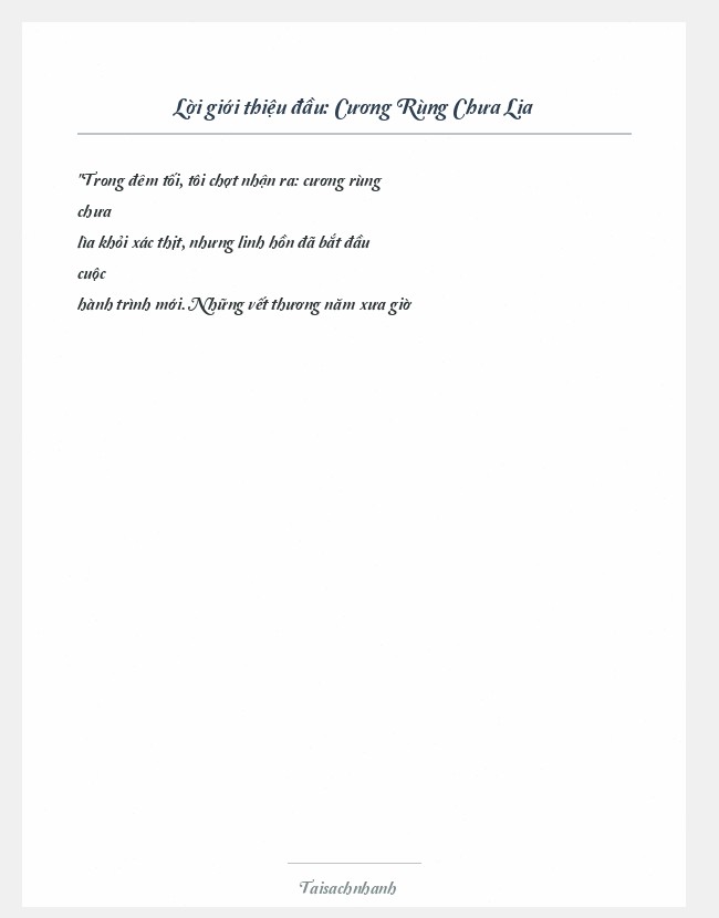 Trích đoạn Cương Rùng Chưa Lia