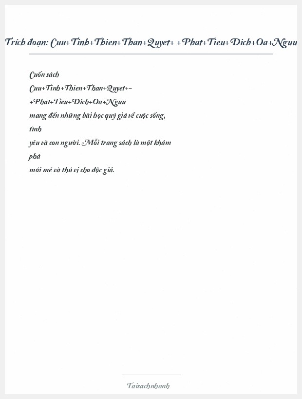 Trích đoạn Cuu+Tinh+Thien+Than+Quyet+ +Phat+Tieu+Dich+Oa+Nguu