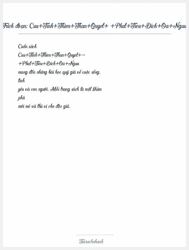 Trích đoạn Cuu+Tinh+Thien+Than+Quyet+ +Phat+Tieu+Dich+Oa+Nguu