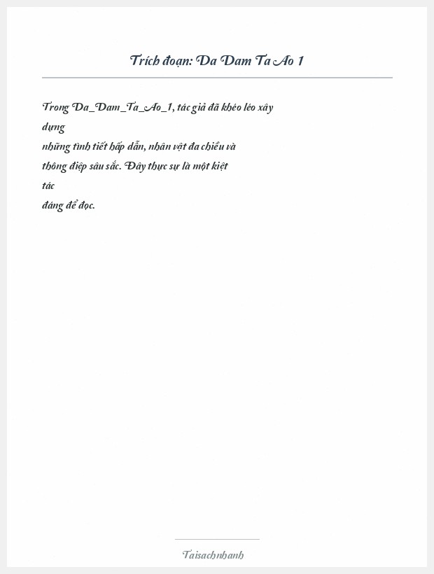 Trích đoạn Da Dam Ta Ao 1