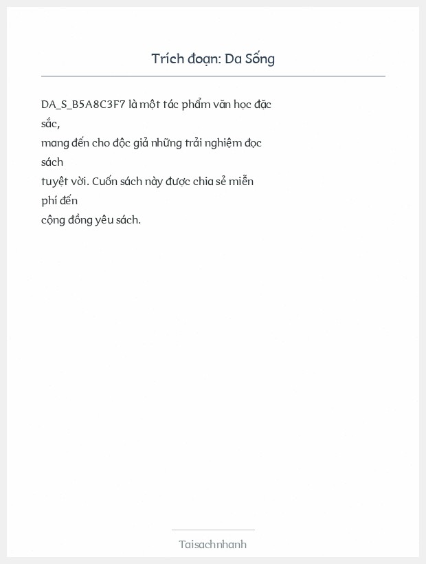 Trích đoạn Da Sống