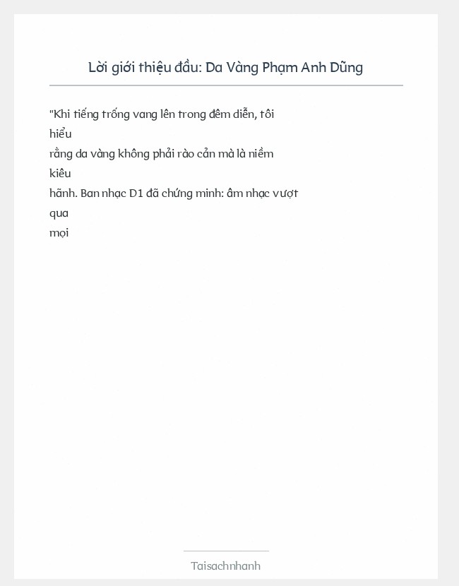 Trích đoạn Da Vàng Phạm Anh Dũng