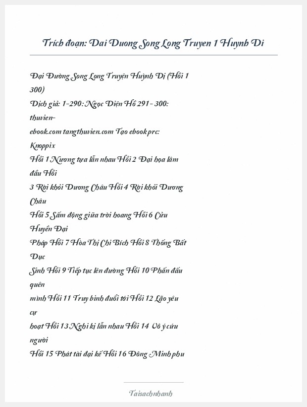 Trích đoạn Dai Duong Song Long Truyen 1 Huynh Di