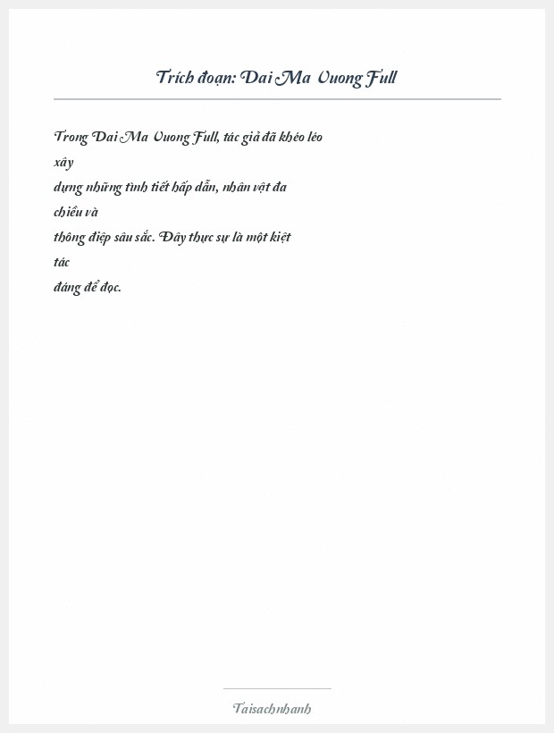 Trích đoạn Dai Ma Vuong Full
