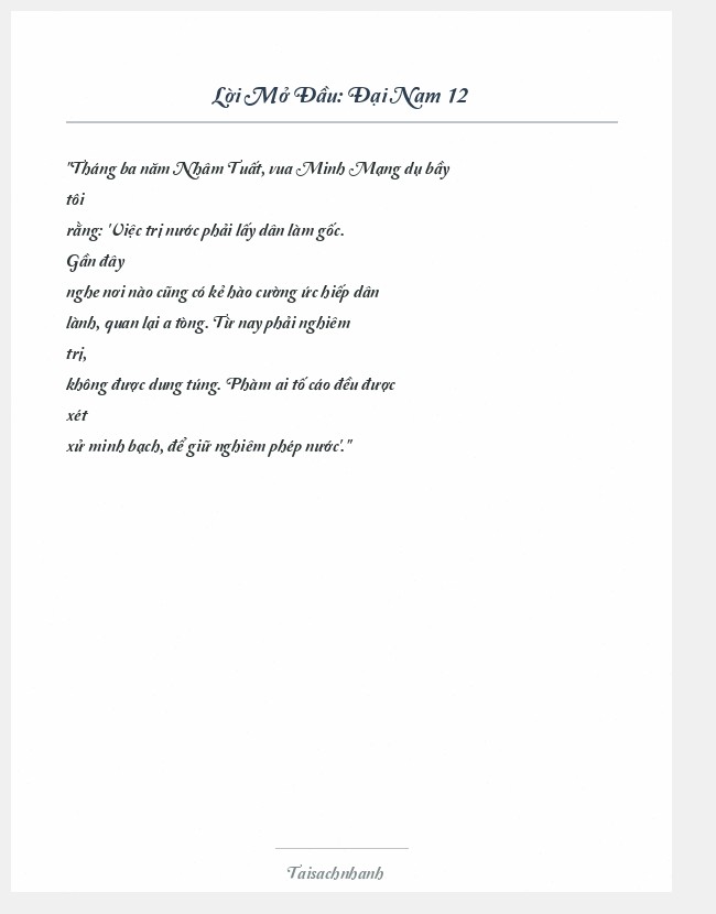 Trích đoạn Đại Nam 12