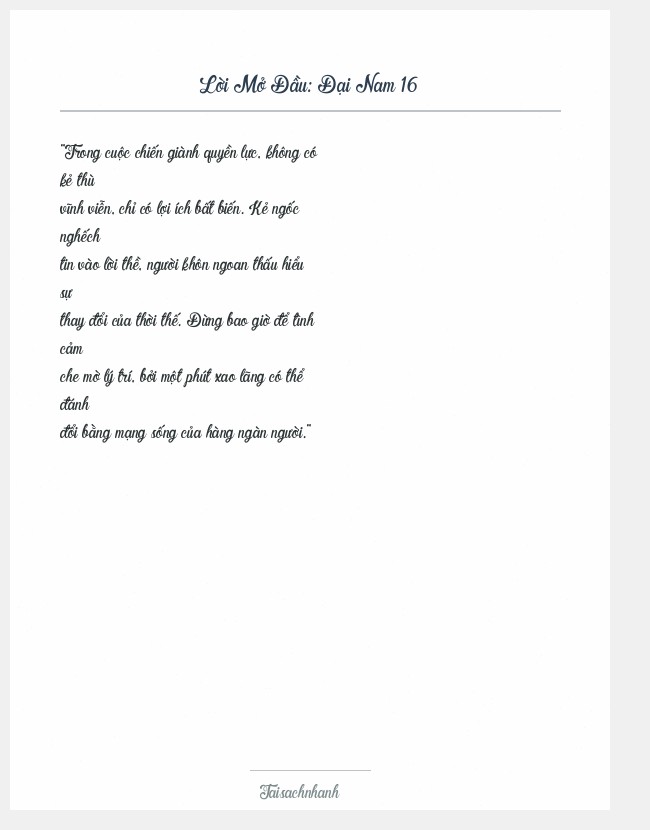 Trích đoạn Đại Nam 16
