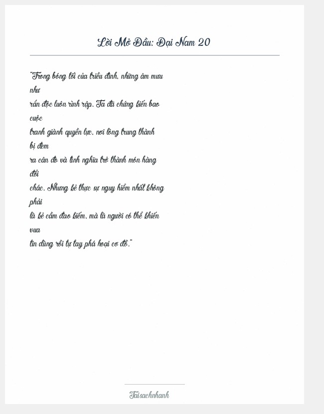 Trích đoạn Đại Nam 20