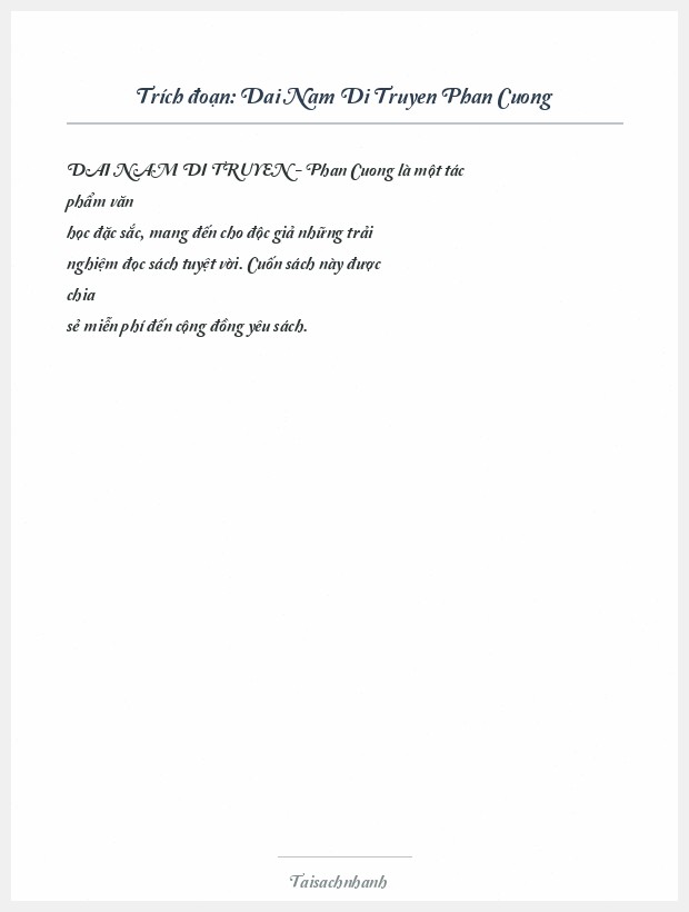 Trích đoạn Dai Nam Di Truyen Phan Cuong