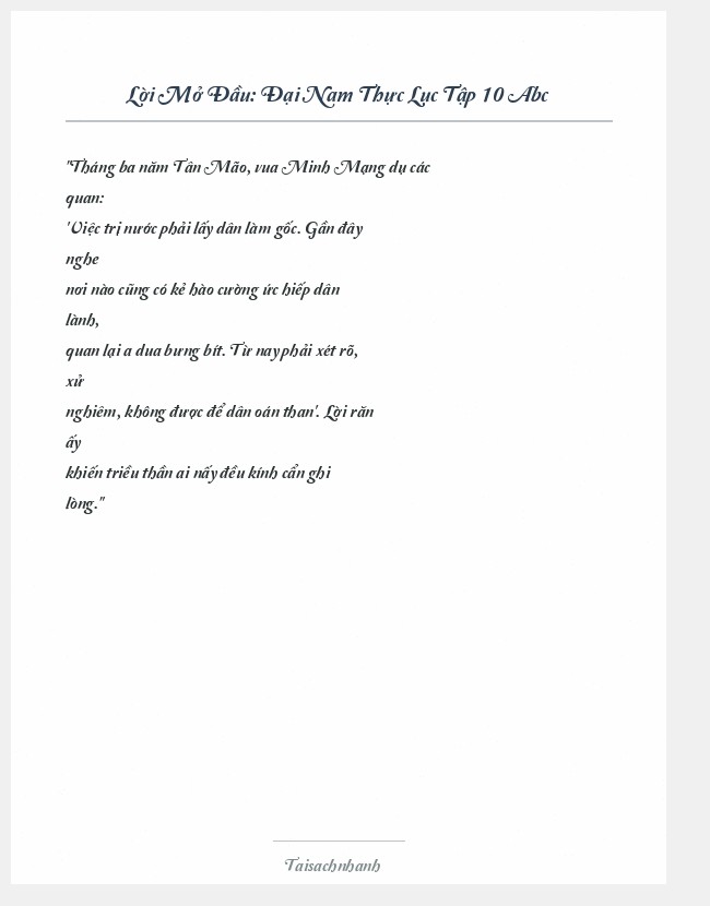 Trích đoạn Đại Nam Thực Lục Tập 10 Abc