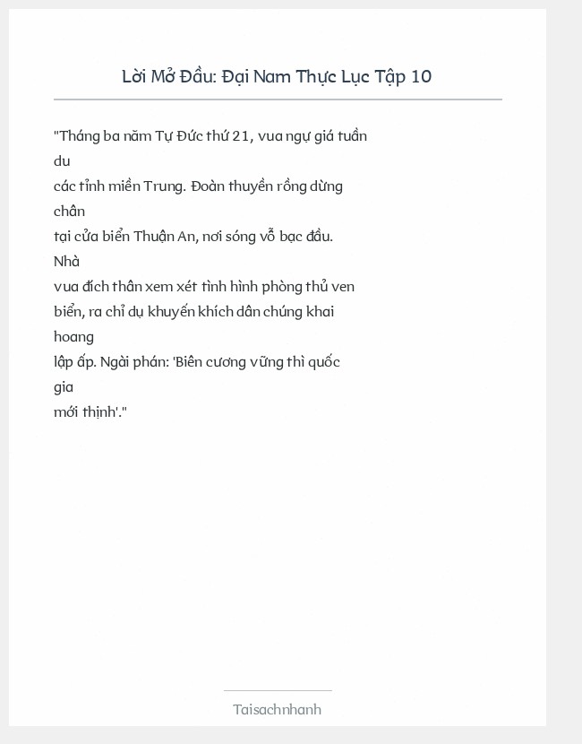 Trích đoạn Đại Nam Thực Lục Tập 10