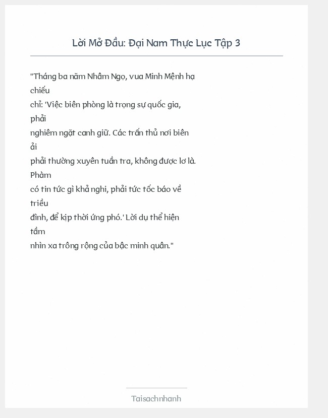 Trích đoạn Đại Nam Thực Lục Tập 3