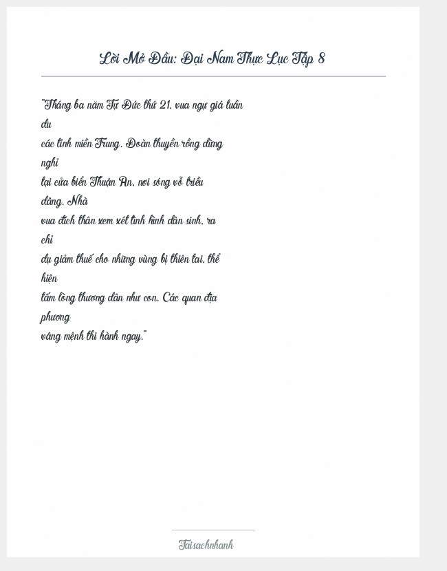 Trích đoạn Đại Nam Thực Lục Tập 8