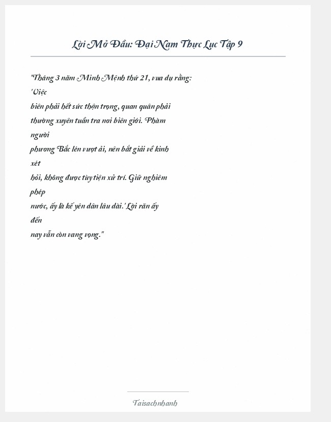 Trích đoạn Đại Nam Thực Lục Tập 9