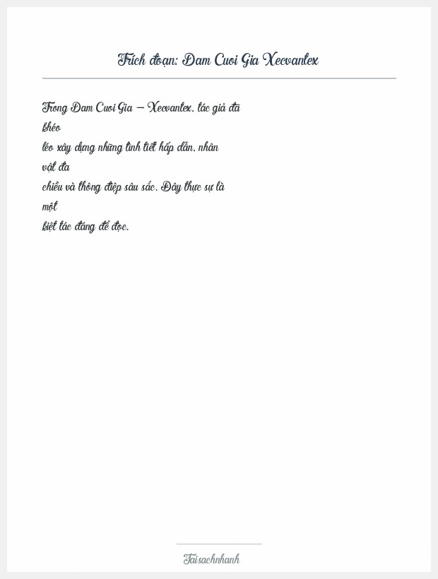 Trích đoạn Dam Cuoi Gia Xecvantex