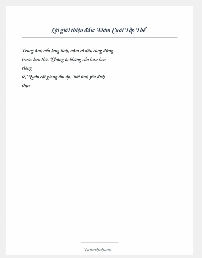 Trích đoạn Đám Cưới Tập Thể