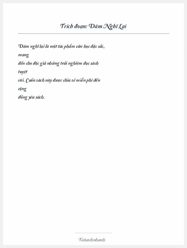 Trích đoạn Dám Nghĩ Lại
