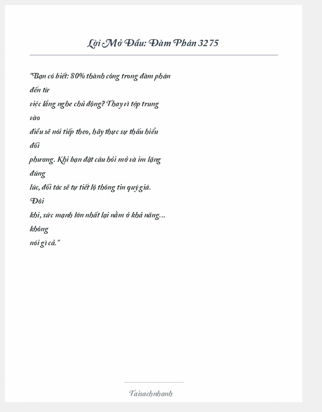 Trích đoạn Đàm Phán 3275