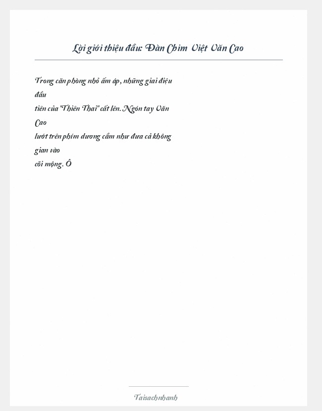 Trích đoạn Đàn Chim Việt Văn Cao