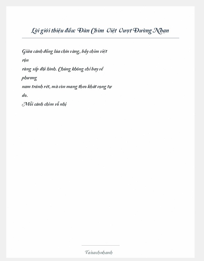 Trích đoạn Đàn Chim Việt Vượt Đường Nhạn