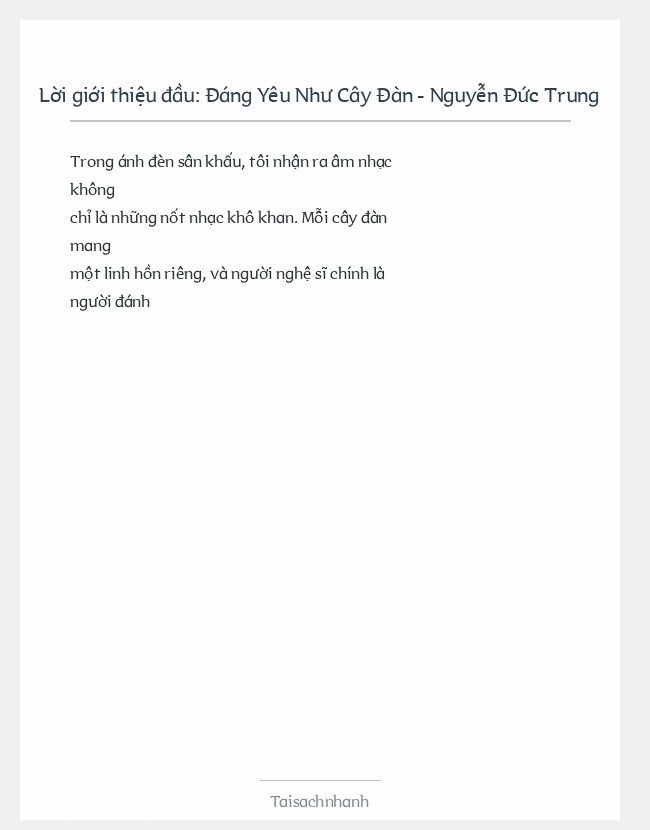 Trích đoạn Đáng Yêu Như Cây Đàn - Nguyễn Đức Trung