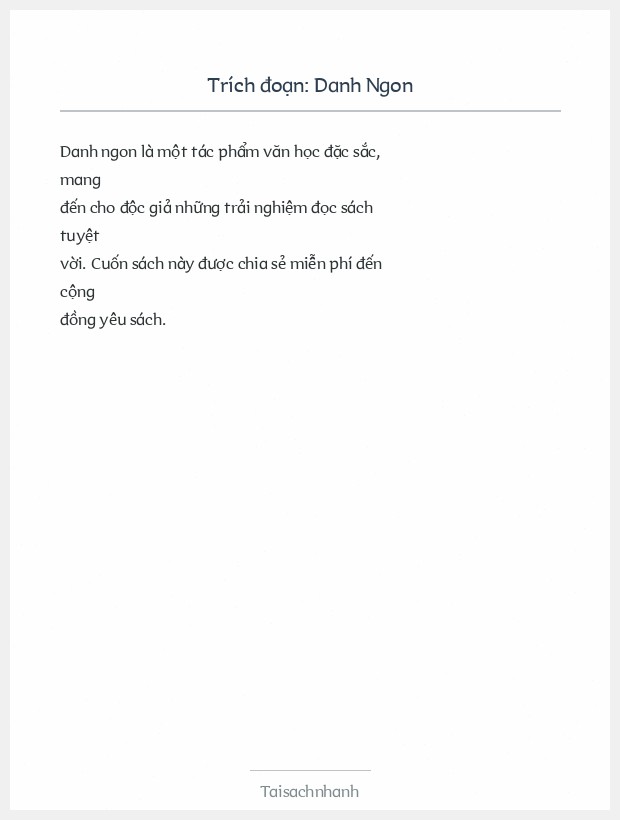 Trích đoạn Danh Ngon