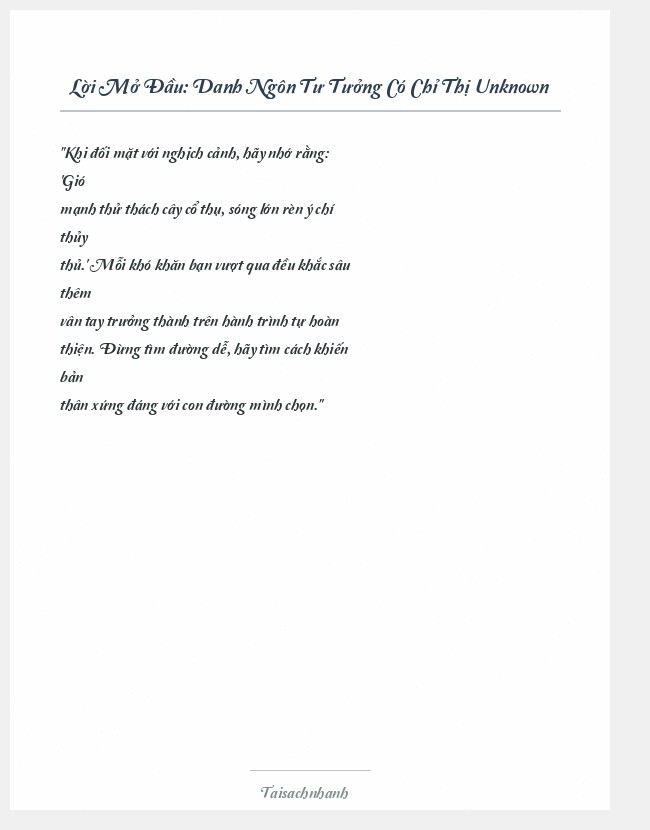 Trích đoạn Danh Ngôn Tư Tưởng Có Chỉ Thị Unknown