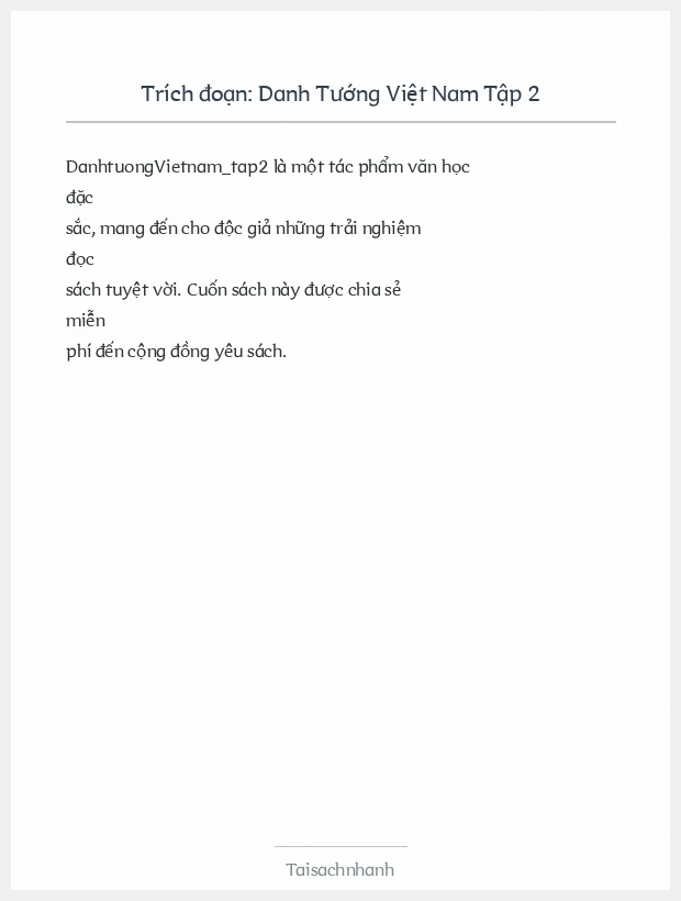 Trích đoạn Danh Tướng Việt Nam Tập 2