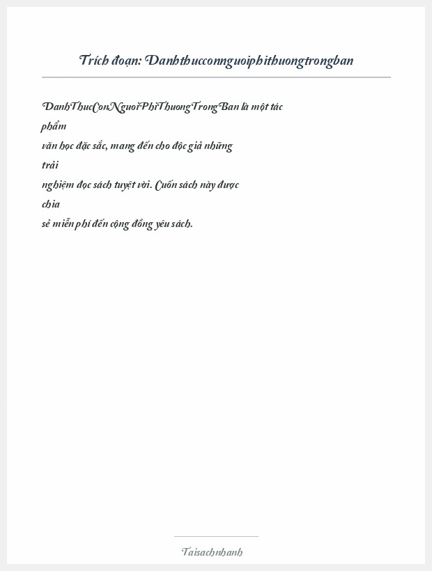 Trích đoạn Danhthucconnguoiphithuongtrongban