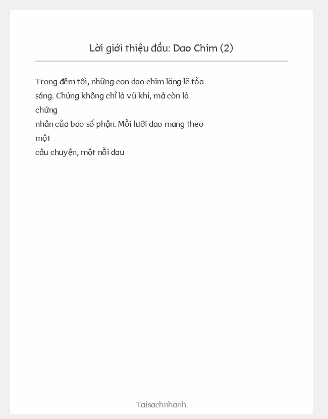 Trích đoạn Dao Chim (2)