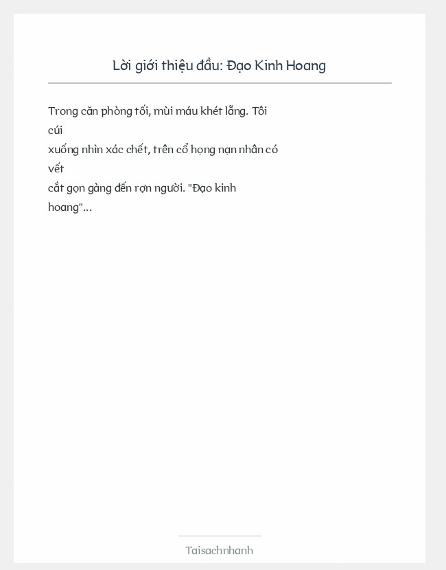 Trích đoạn Đạo Kinh Hoang