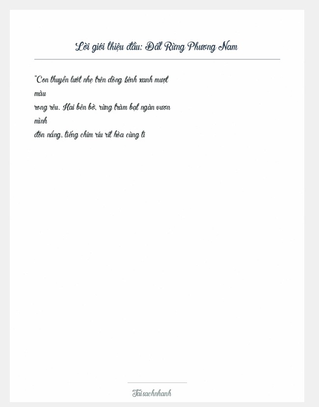 Trích đoạn Đất Rừng Phương Nam