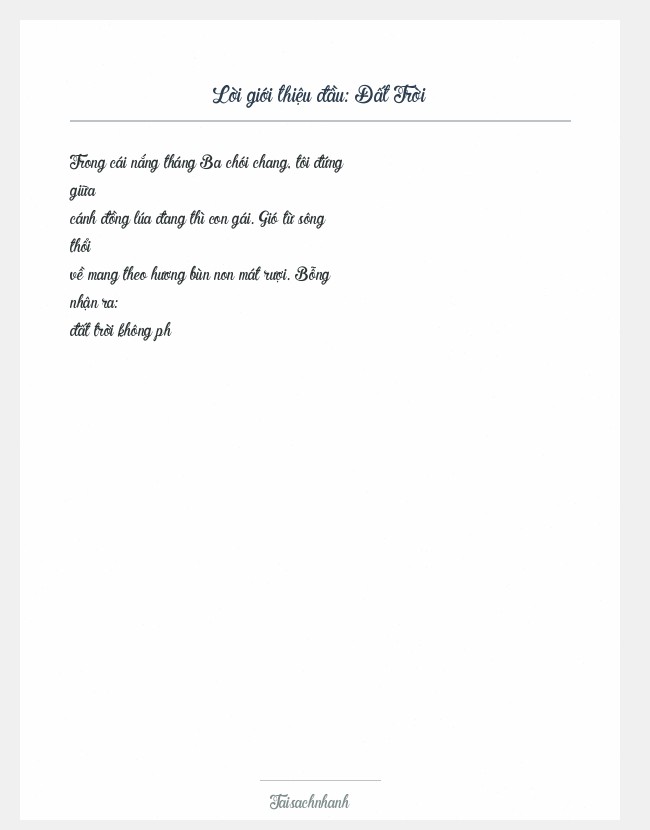 Trích đoạn Đất Trời