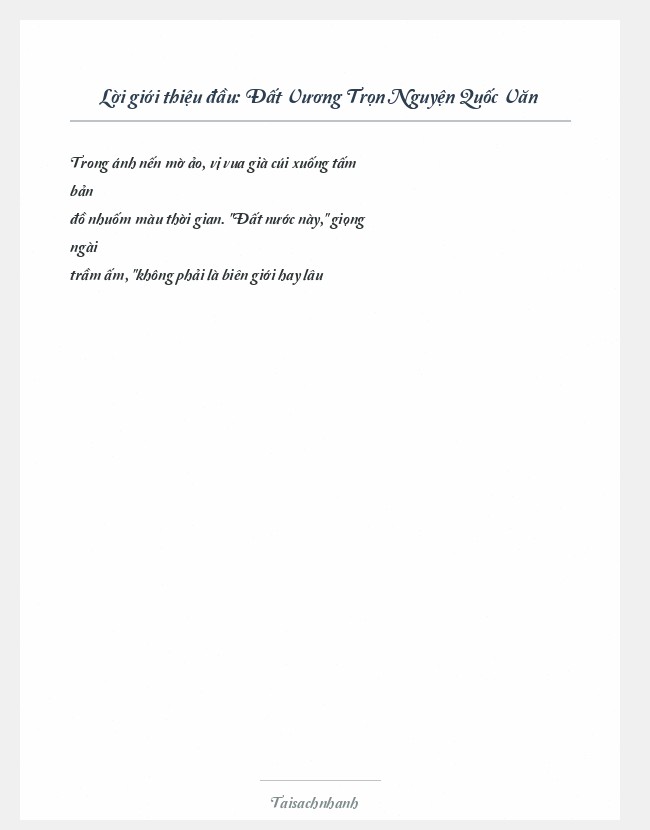 Trích đoạn Đất Vương Trọn Nguyện Quốc Văn