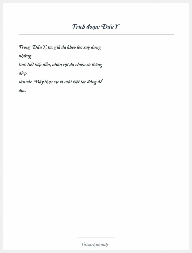 Trích đoạn Đấu Y