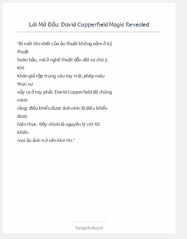 Trích đoạn David Copperfield Magic Revealed