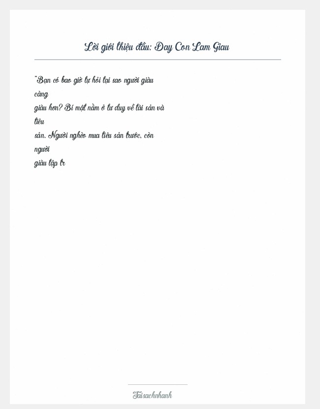 Trích đoạn Day Con Lam Giau
