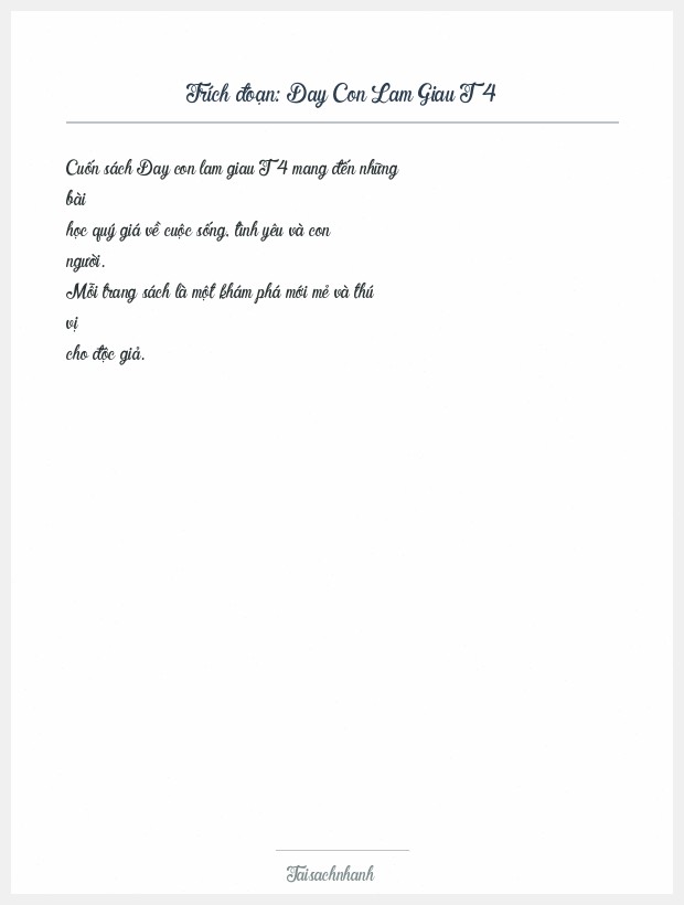 Trích đoạn Day Con Lam Giau T 4