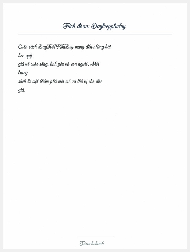 Trích đoạn Daytrepptuduy