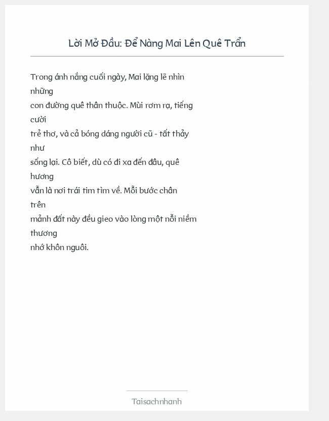 Trích đoạn Để Nàng Mai Lên Quê Trẩn
