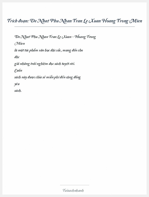 Trích đoạn De Nhat Phu Nhan Tran Le Xuan Hoang Trong Mien